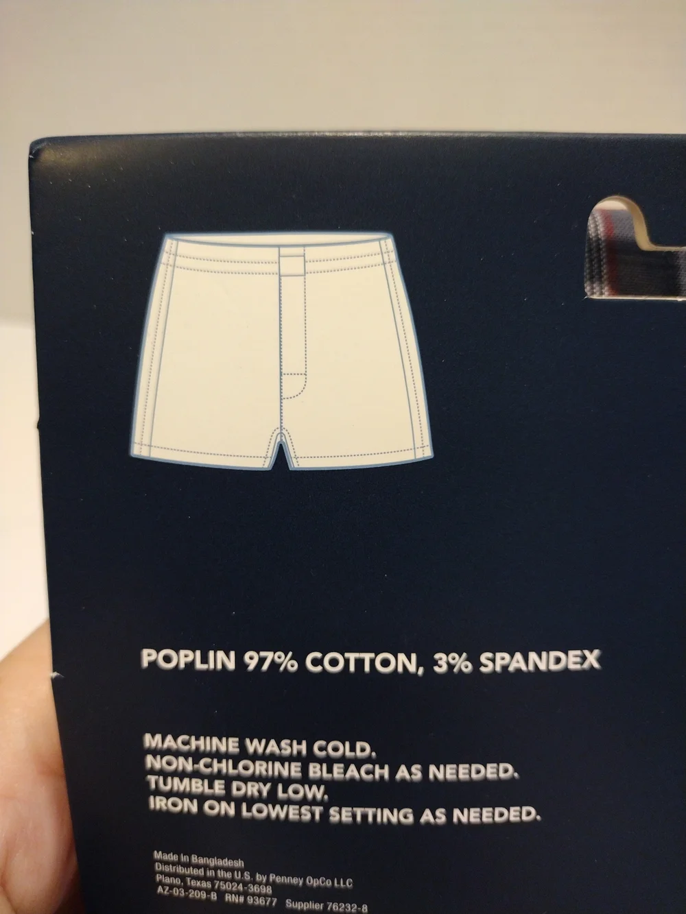 Arizona Jean Company Red, Navy & White Plaid Woven Boxer